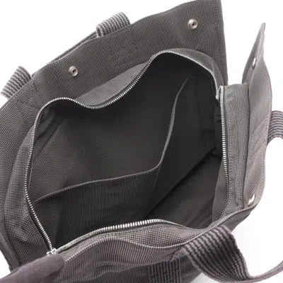 Pre-owned Hermes Gray Nylon Canvas Tote Bag ()