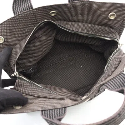 Pre-owned Hermes Gray Nylon Canvas Tote Bag ()