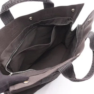 Pre-owned Hermes Gray Nylon Canvas Tote Bag ()
