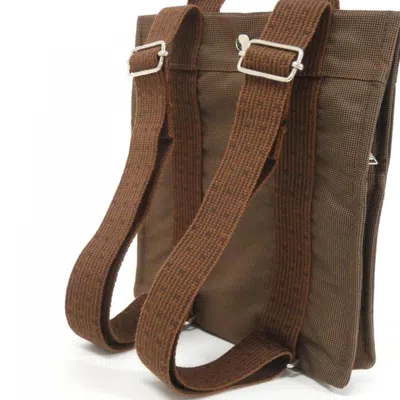 Pre-owned Hermes Her Line Brown Canvas Backpack ()