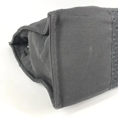Pre-owned Hermes Her Line Gray Canvas Shoulder Bag Tote Bag ()