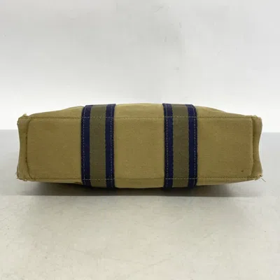 Pre-owned Hermes Khaki Canvas Tote Bag () In Brown