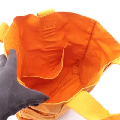Pre-owned Hermes Orange Canvas Tote Bag ()