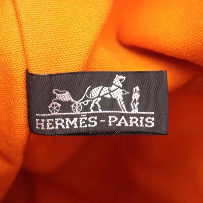 Pre-owned Hermes Orange Canvas Tote Bag ()