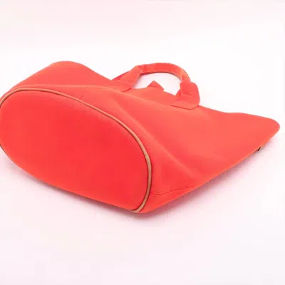 Pre-owned Hermes Orange Toile Officier Tote Bag ()