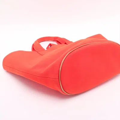 Pre-owned Hermes Orange Toile Officier Tote Bag ()