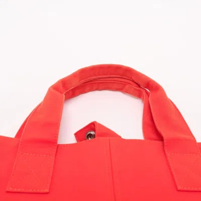 Pre-owned Hermes Orange Toile Officier Tote Bag ()