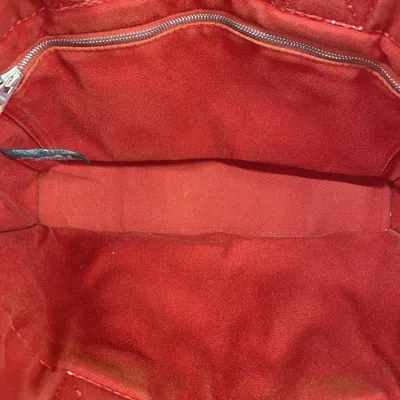 Pre-owned Hermes Red Color Canvas Tote Bag ()
