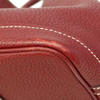 Pre-owned Hermes Rouge H Negonda Leather Tote Bag () In Red