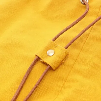 Pre-owned Hermes Yellow Toile Officier Shoulder Bag ()