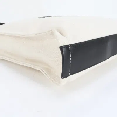 Pre-owned Jimmy Choo Beige Leather Canvas Tote Bag () In Sand