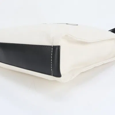 Pre-owned Jimmy Choo Beige Leather Canvas Tote Bag () In Sand