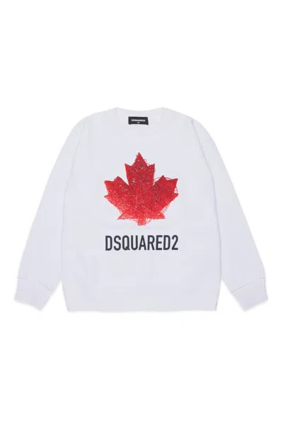 Dsquared2 Crewneck Sweatshirt With Logo In White