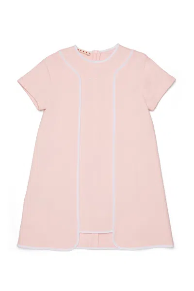 Marni Dress With Short Sleeves And Straight Cut In Pink