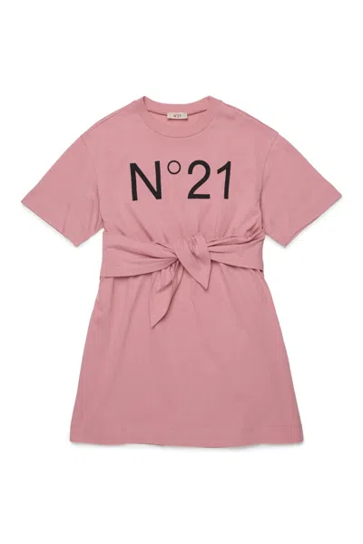 N°21 Knot-detail Casual Dress In Pink