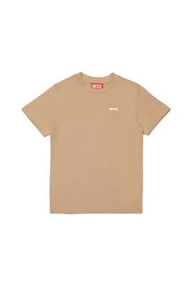 Diesel Logo-detail Cotton T-shirt In Nude