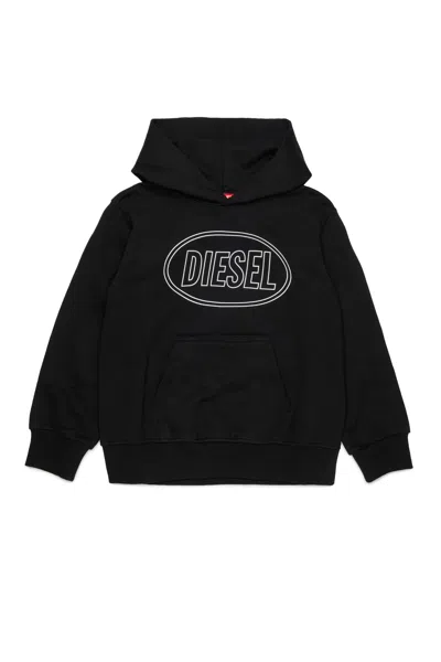 Diesel Scirclehood Over Hoodie In Black