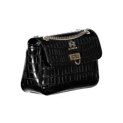 La Martina Black Polyethylene Handbag In Black