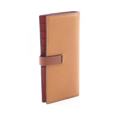 Pre-owned Loewe Brown Leather Long Wallet (bi-fold) ()