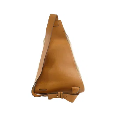 Pre-owned Loewe Brown Linen Canvas Leather Shoulder Bag ()