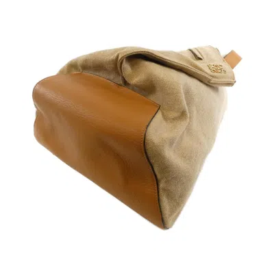 Pre-owned Loewe Brown Linen Canvas Leather Shoulder Bag ()
