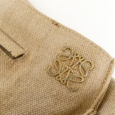 Pre-owned Loewe Brown Linen Canvas Leather Shoulder Bag ()