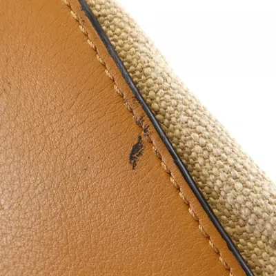 Pre-owned Loewe Brown Linen Canvas Leather Shoulder Bag ()