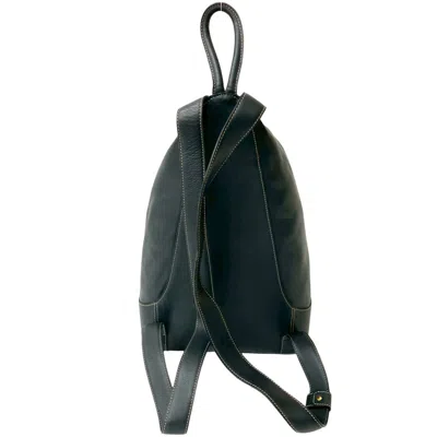 Pre-owned Loewe Navy Leather Backpack () In Blue
