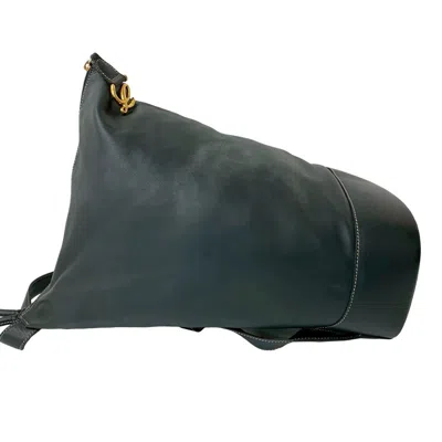 Pre-owned Loewe Navy Leather Backpack () In Blue