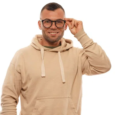 Longines Black Men Glasses Frame In Black