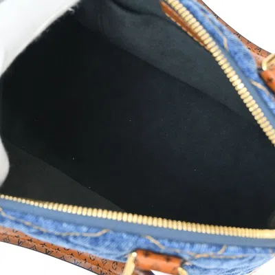 Pre-owned Louis Vuitton Alma Handbag Malletage Denim With Monogram Leather Blue Denim_jeans Handbag (