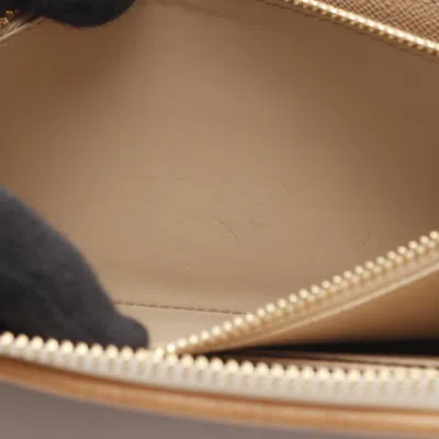 Pre-owned Louis Vuitton Beige Ivory Mastic Monogram Mini Leather Long Wallet (bi-fold) ()