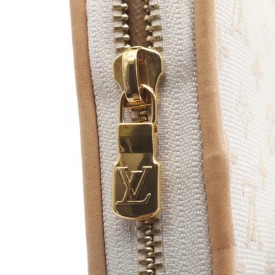 Pre-owned Louis Vuitton Beige Ivory Mastic Monogram Mini Leather Long Wallet (bi-fold) ()