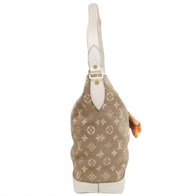 Pre-owned Louis Vuitton Beige Leather Cotton Shoulder Bag () In Sand