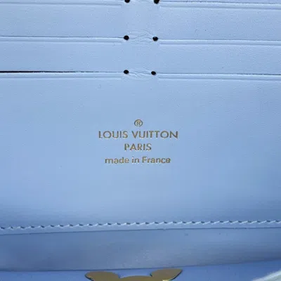 Pre-owned Louis Vuitton Beige Light Blue Long Wallet (bi-fold) () In Multi