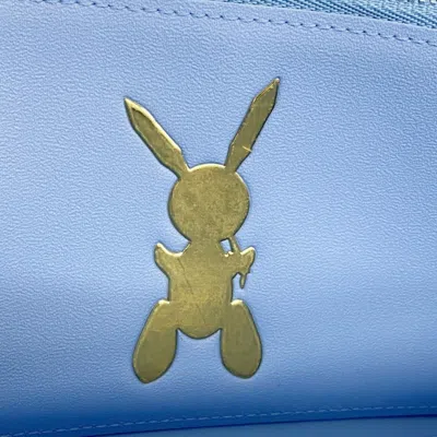 Pre-owned Louis Vuitton Beige Light Blue Long Wallet (bi-fold) () In Multi