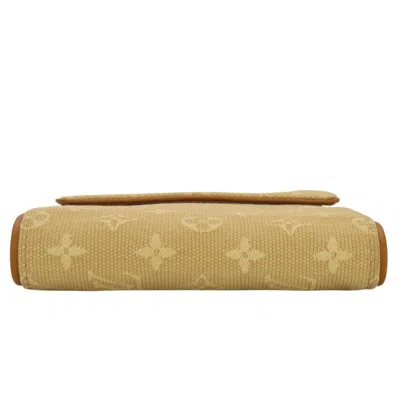 Pre-owned Louis Vuitton Beige Monogram Mini Wallet (tri-fold) () In Sand