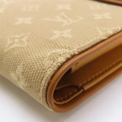 Pre-owned Louis Vuitton Beige Monogram Mini Wallet (tri-fold) () In Sand