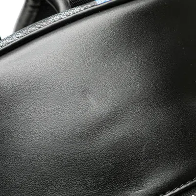 Pre-owned Louis Vuitton Black Blue Pvc Leather Backpack () In Multi