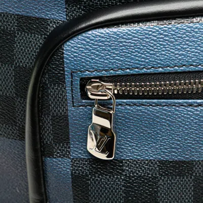 Pre-owned Louis Vuitton Black Blue Pvc Leather Backpack () In Multi