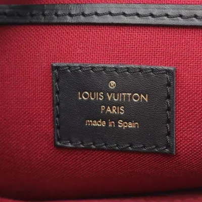 Pre-owned Louis Vuitton Black Brown Monogram Coated Canvas Leather Backpack () In Multi