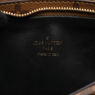 Pre-owned Louis Vuitton Black Brown Monogram Reverse Coated Canvas Pochette Shoulder Bag ()