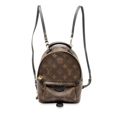 Pre-owned Louis Vuitton Black Brown Pvc Leather Backpack () In Multi
