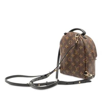 Pre-owned Louis Vuitton Black Brown Pvc Leather Backpack () In Multi