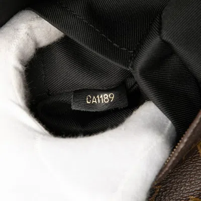 Pre-owned Louis Vuitton Black Brown Pvc Leather Backpack () In Multi