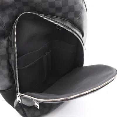 Pre-owned Louis Vuitton Black Damier Graphite Coated Canvas Leather Backpack ()