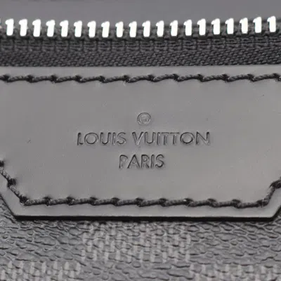 Pre-owned Louis Vuitton Black Damier Graphite Coated Canvas Leather Backpack ()