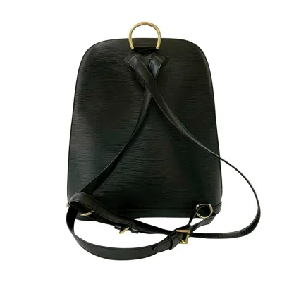 Pre-owned Louis Vuitton Black Leather Backpack ()