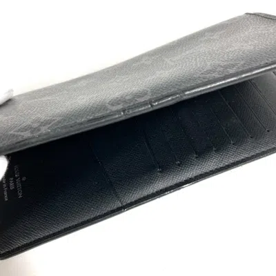 Pre-owned Louis Vuitton Black Monogram Eclipse Monogram Eclipse Long Bill Wallet (bi-fold) ()