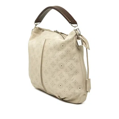 Pre-owned Louis Vuitton Blanc Cream Leather Shoulder Bag Tote Bag ()